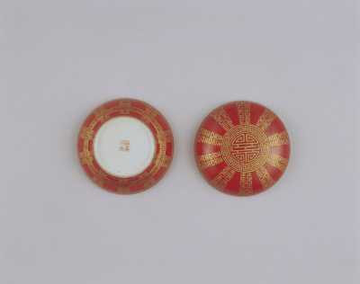 图片[3]-Red ground gold box with happy characters-China Archive